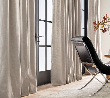 Emery Linen Blackout Curtain | Pottery Barn (US)