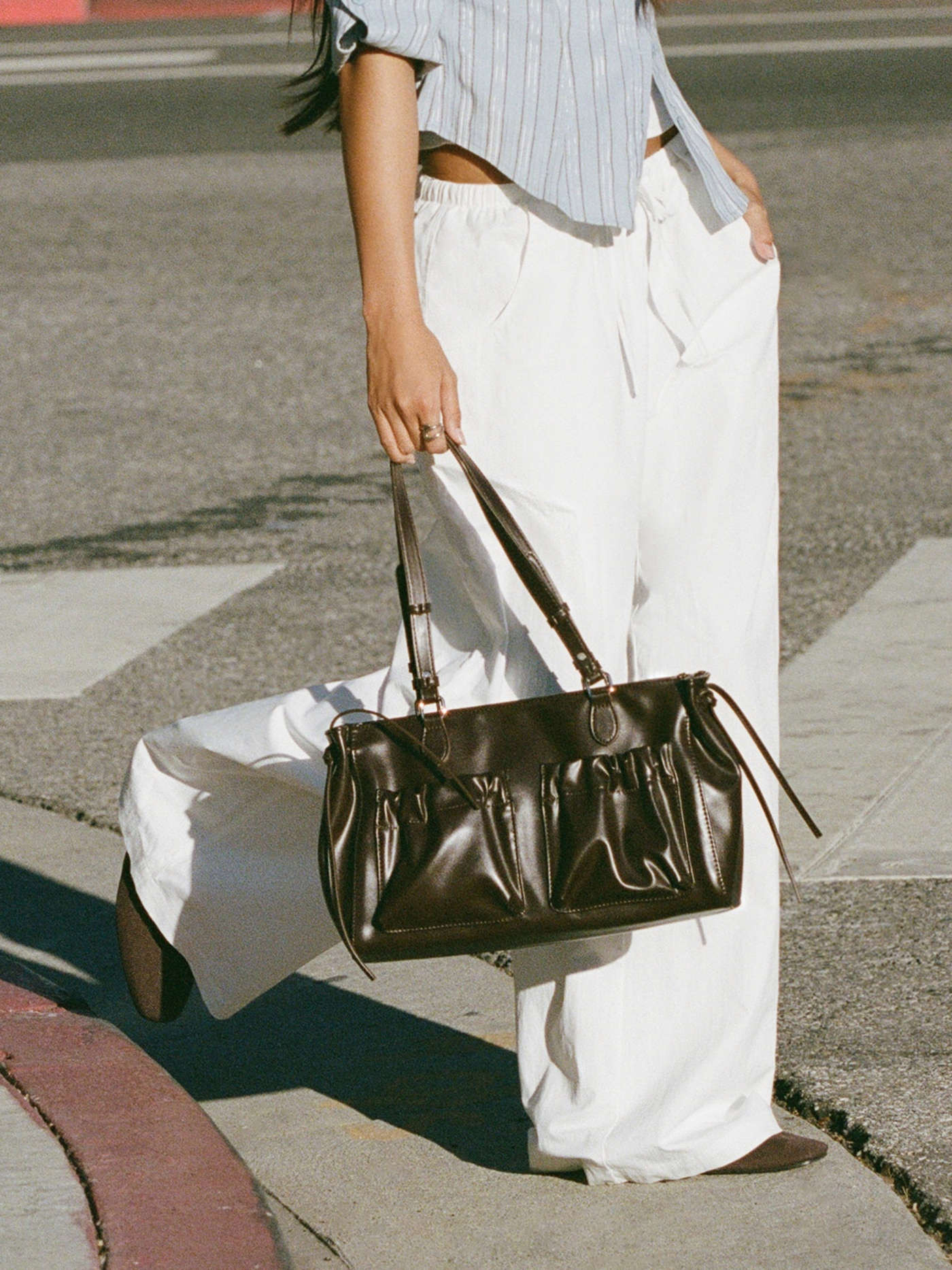 Cotton-blend Mid Rise Drawstring Straight Leg Trousers $44.90Flash Shipping | Cider