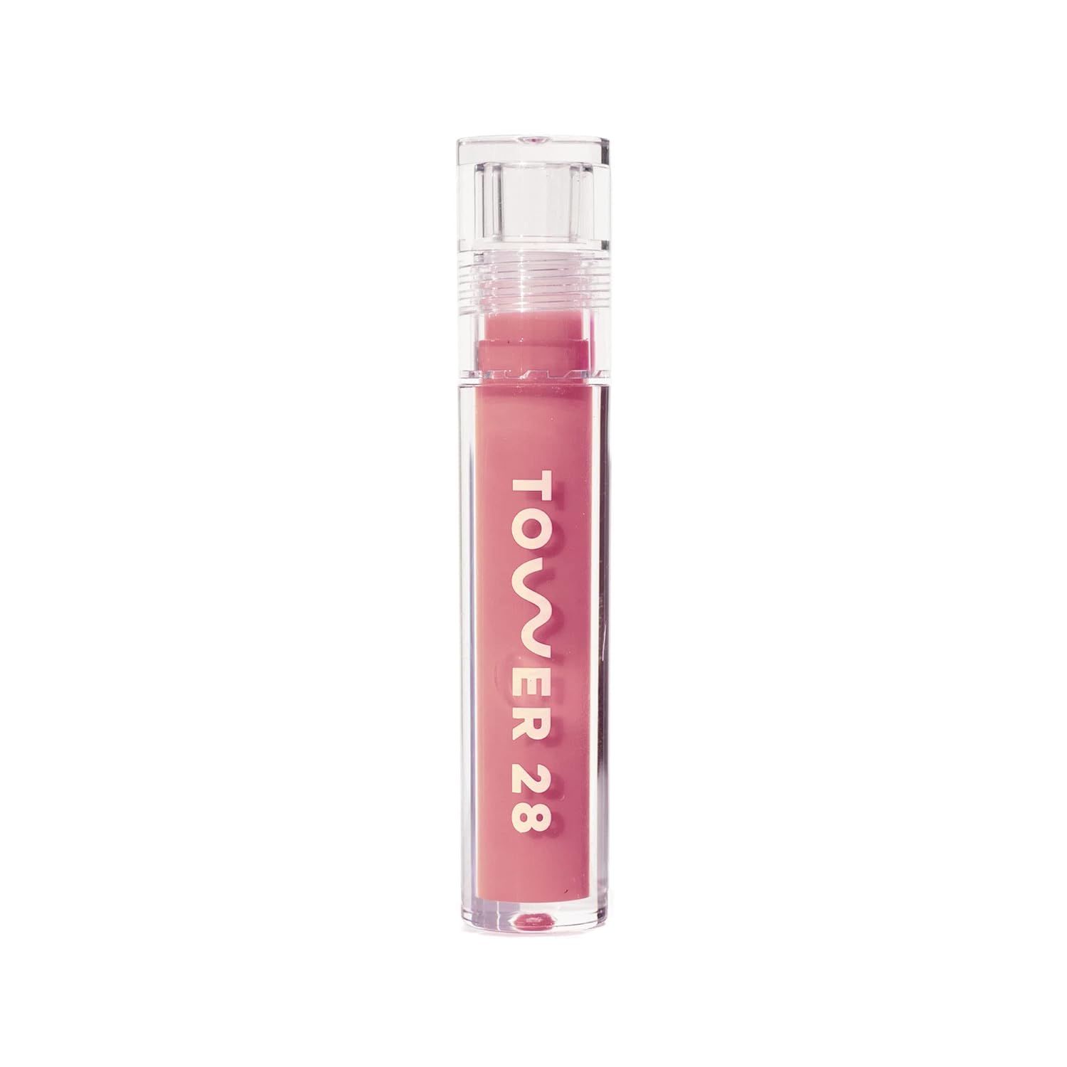 Tower 28 ShineOn MilkyLip Jelly, PISTACHIO, Non-Sticky Lip Gloss, Milky Nude Pink Vegan Lip Gloss... | Amazon (US)