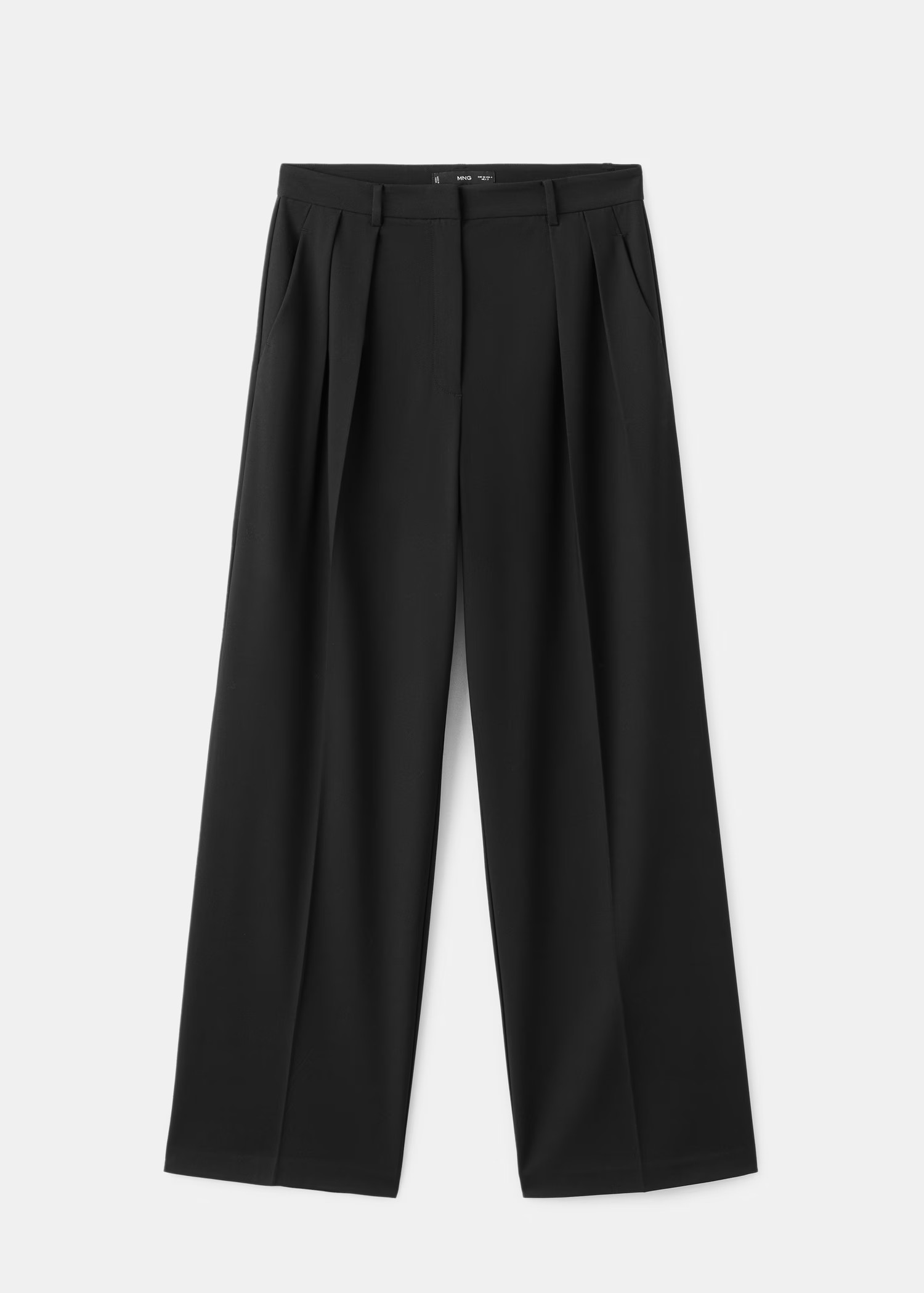 Wide-leg mid-rise pleated pants - Women | MANGO USA | Mango (US/MX/AU)
