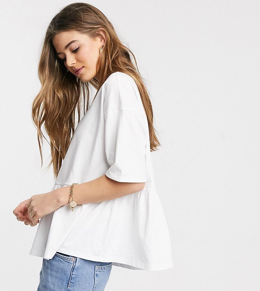 ASOS DESIGN Tall casual smock top-White | ASOS (Global)