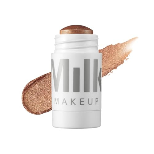 Milk Makeup Highlighter – Cream Highlighter Stick for Face + Body with Radiant, Shimmery Glow – Buildable, Blendable, Vegan Formula for All Skin Types – Spark (Golden Copper), 0.21 oz | Amazon (US)