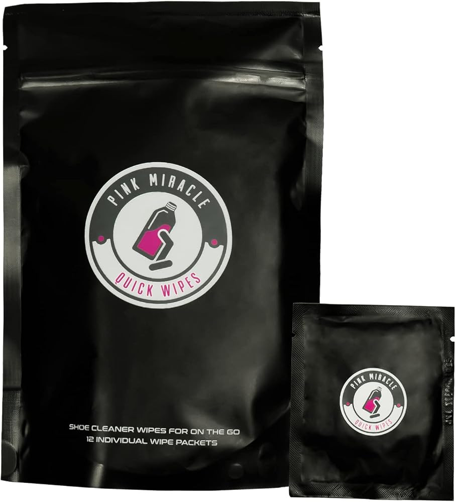 Pink Miracle Shoe Cleaner Quick Wipes for Dirt, Scuffs and Grime Clean Up | Amazon (US)