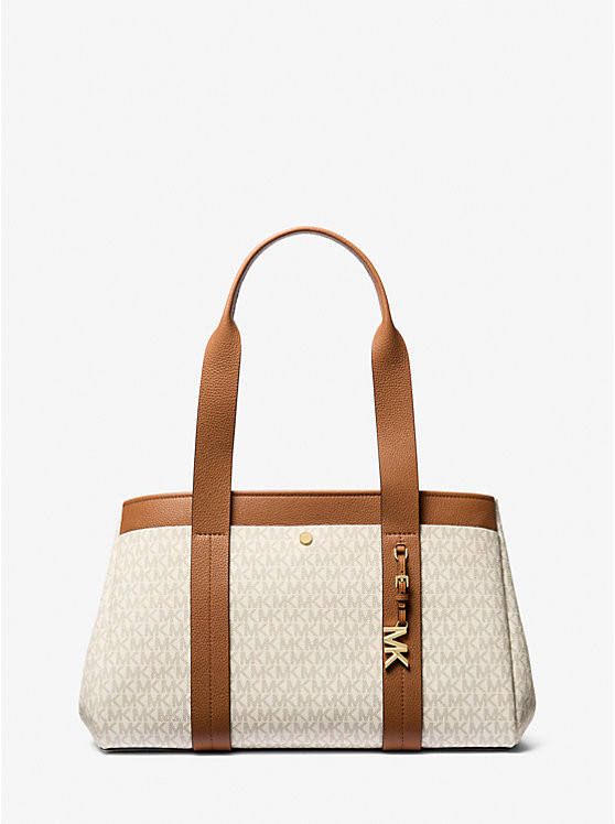 Romee Large Signature Logo and Leather Tote Bag | Michael Kors US