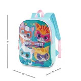 SUPER KITTIES, 15" Girls' Backpack with Padded Straps & Zip Compartment - Ideal Toddler Bookbag f... | Walmart (US)