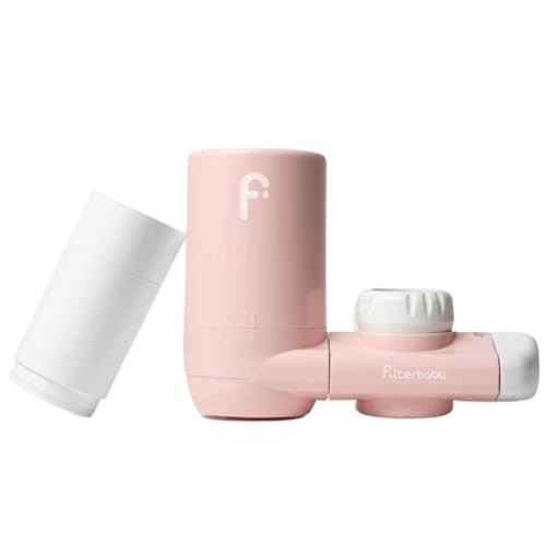 Filterbaby 1.0 Faucet - Mounted Water Filter for Skin Care - Hydrate & Brighten Skin While it Cleans - Fits Most Standard US Faucets - Three Settings (Pink) | Amazon (US)