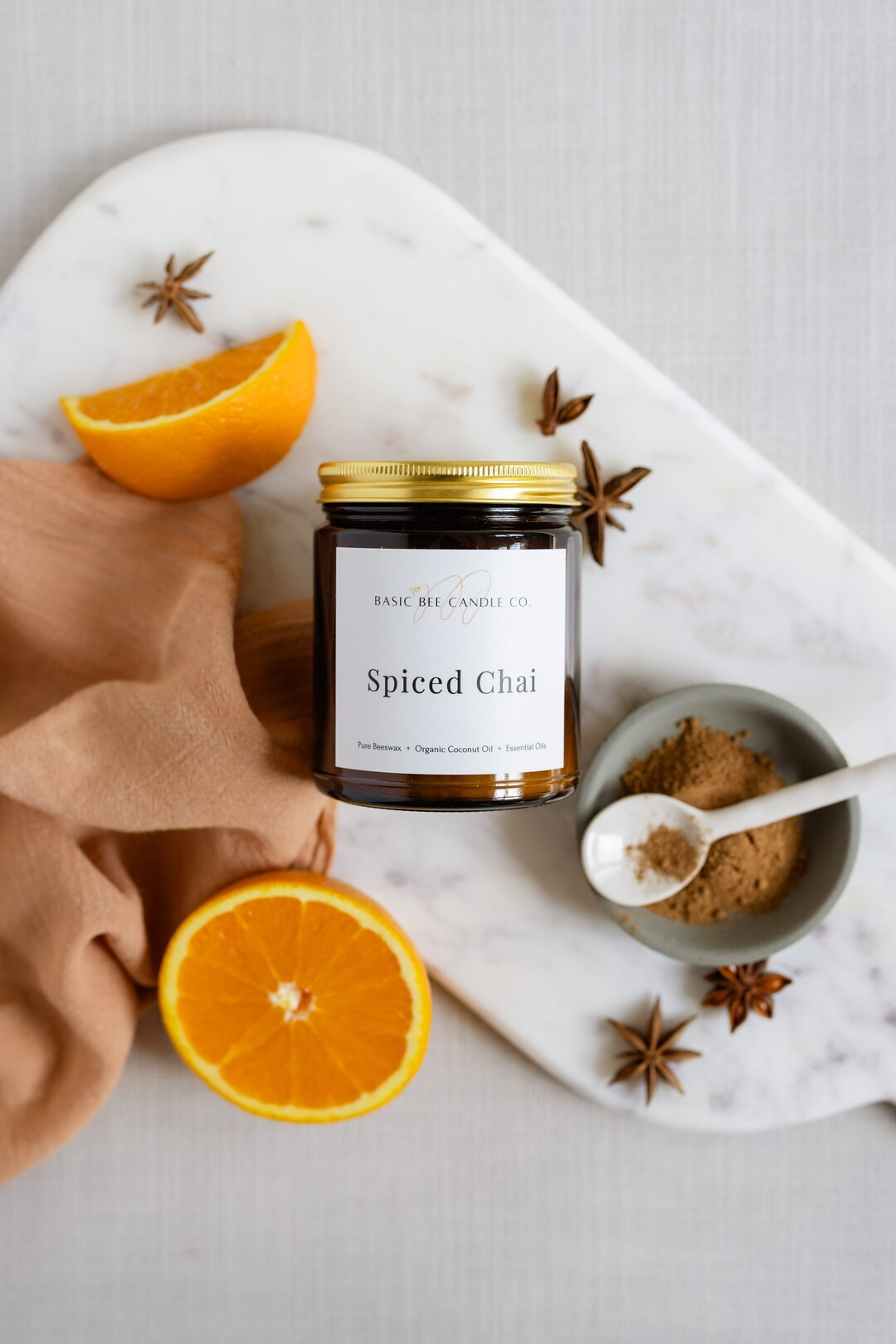 Spiced Chai Beeswax Candle - Etsy | Etsy (US)