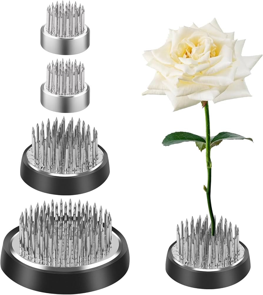 4 Stück Blumen Frosch Edelstahl, Runde Kenzan Blumenarrangement Halter, Blumenigel, Steckigel Bl... | Amazon (DE)