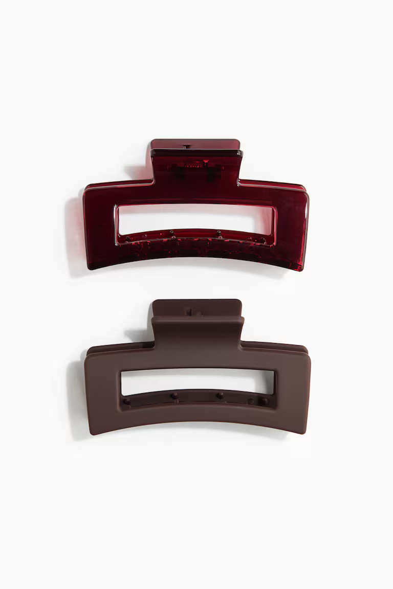 H & M - 2-pack hair claws - Beige | H&M (UK, MY, IN, SG, PH, TW, HK)