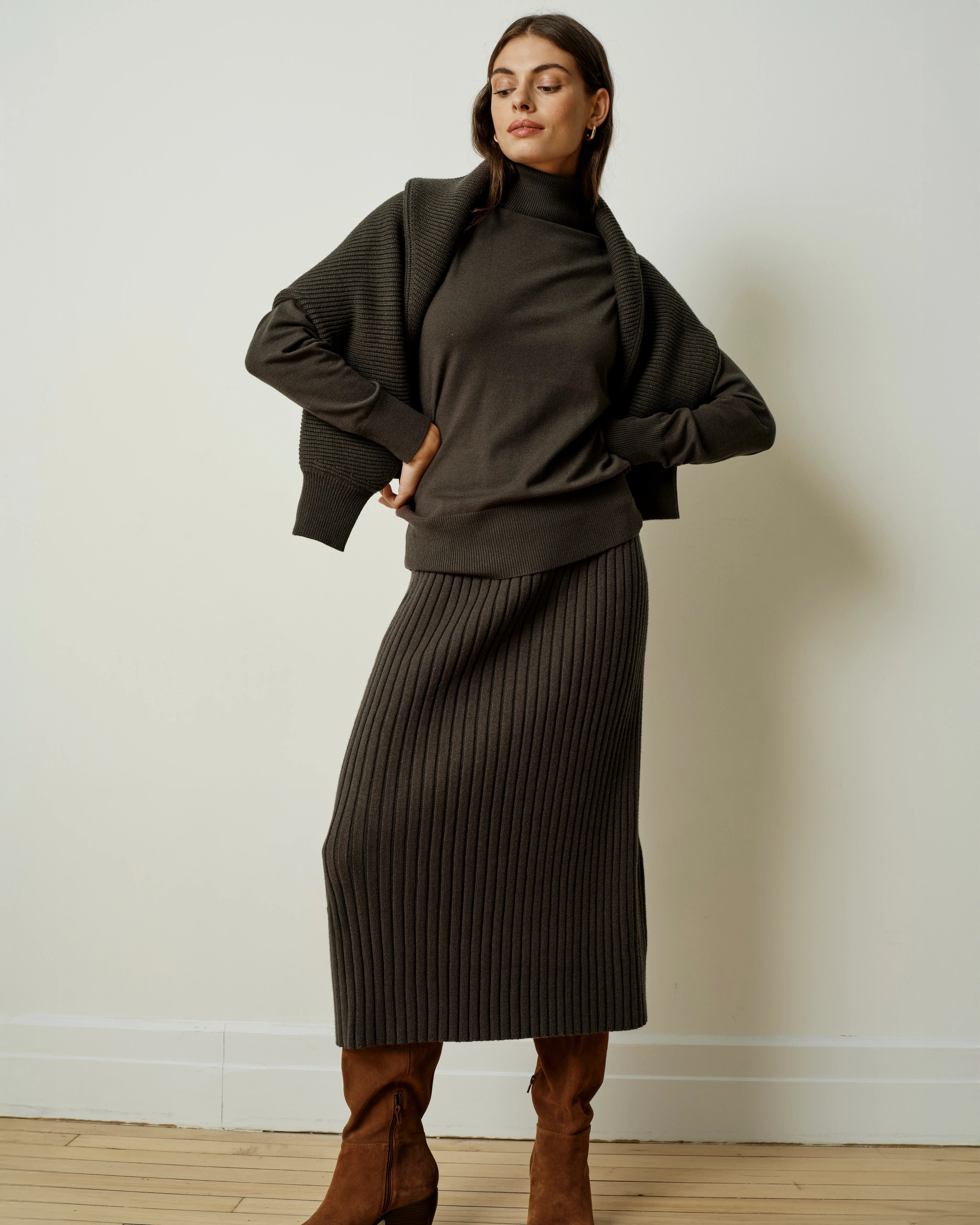 Risa Sweater Skirt - Graphite | Universal Standard