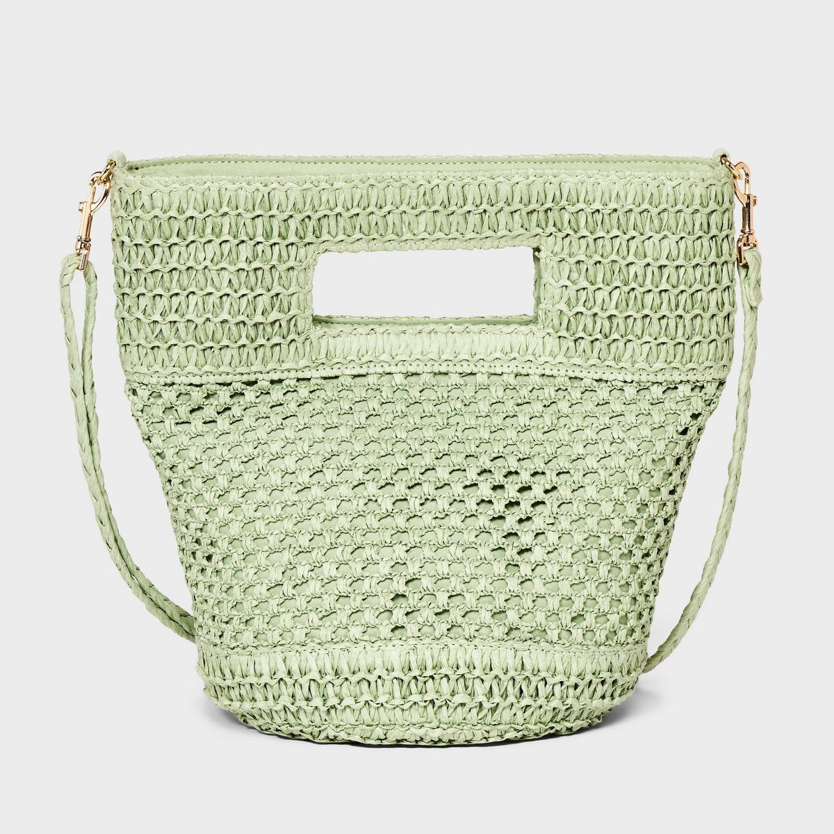 Straw Crossbody Bucket Bag - Universal Thread™ Green | Target