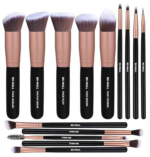 BS-MALL Makeup Brushes Premium Synthetic Foundation Powder Concealers Blending Eye Shadows Face M... | Amazon (US)