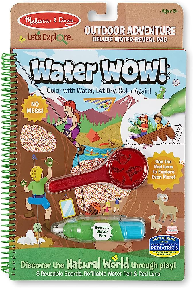 Melissa & Doug Let’s Explore Water Wow! Outdoor Adventure Deluxe Water-Reveal Pad – Reusable ... | Amazon (US)