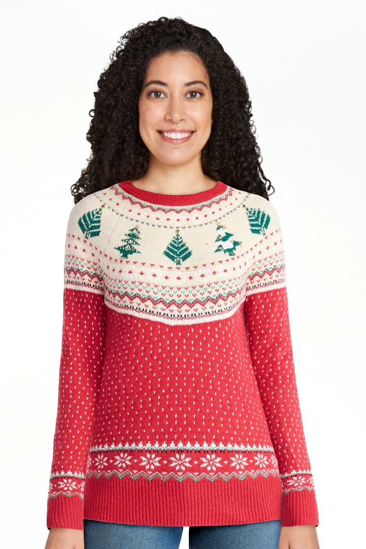 Holiday Time Suéter Navideño Bonito para Mujer y Mujer Talla Plus, Tallas XXS-3X | Walmart (US)