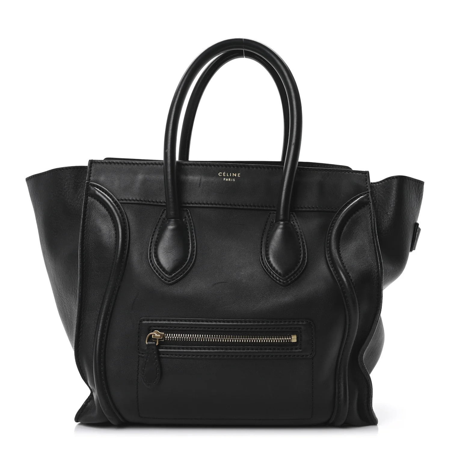 Celine Smooth Calfskin Mini Luggage Black 1762124 | FASHIONPHILE (US)