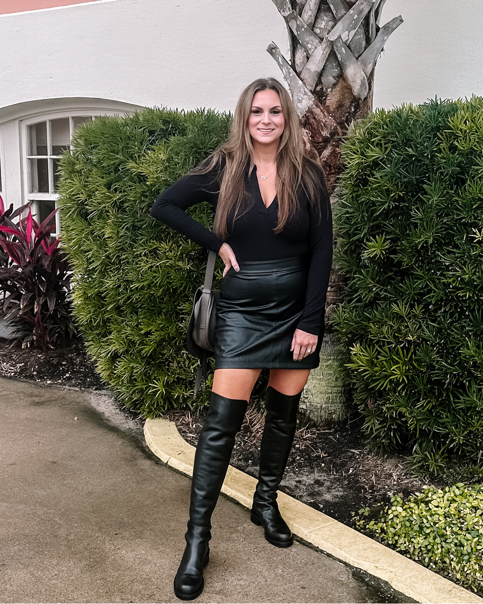 Every piece of clothing in this pic is on major Black Friday sale! 

My bodysuit is 30% off and you can stack my code LORIJS10 for an extra $10 toward your purchase. I’m in a large. 

My skort is 20% off and it has built in shapewear shorts!  I’m in a large. 

My boots are a closet staple! They are 30% off and I love them soooooo much. They run true to size! 

#LTKmidsize #LTKCyberWeek #LTKover40