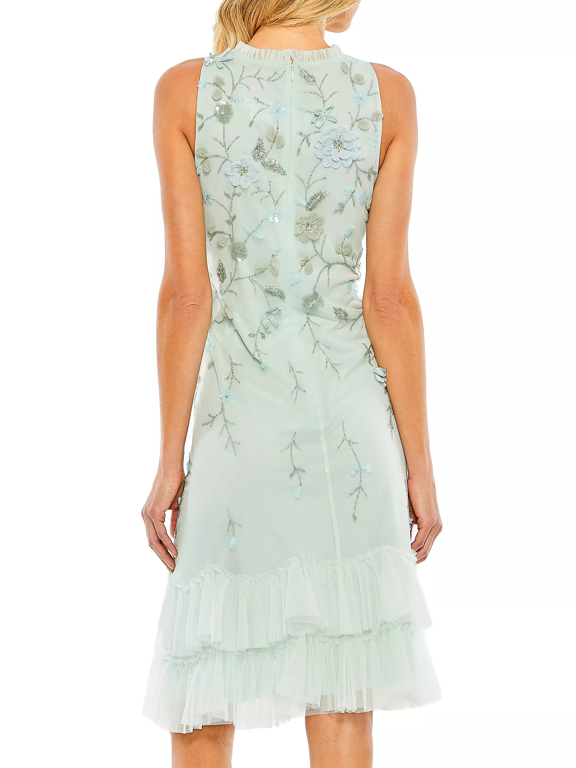 Cocktail Floral Embellished Chiffon Tiered Dress | Saks Fifth Avenue