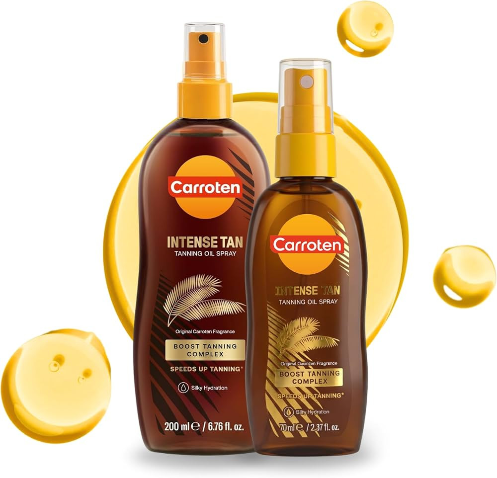 Carroten Intensive Tanning Oil Spray Set | Browning Tan Accelerator | Vitamin E + Carrot & Coconu... | Amazon (US)