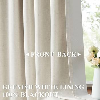 Vision Home Natural Pinch Pleated Full Blackout Curtains Linen Blended Room Darkening Window Curt... | Amazon (US)