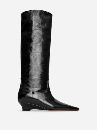 Glossy Leather Boots | Arket UK