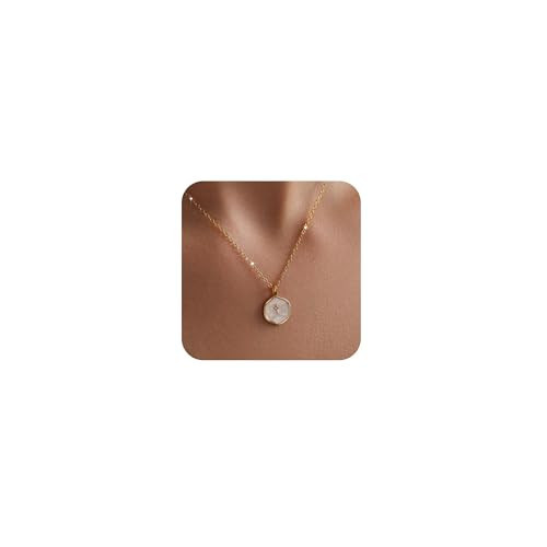 Tewiky Cross Necklace for Women-Dainty Simple 14k Gold Plated Cross Pendant Cute Necklaces for Women Jewelry | Amazon (US)