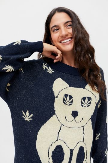 UO Teddy Leaf Sweater | Urban Outfitters (US and RoW)