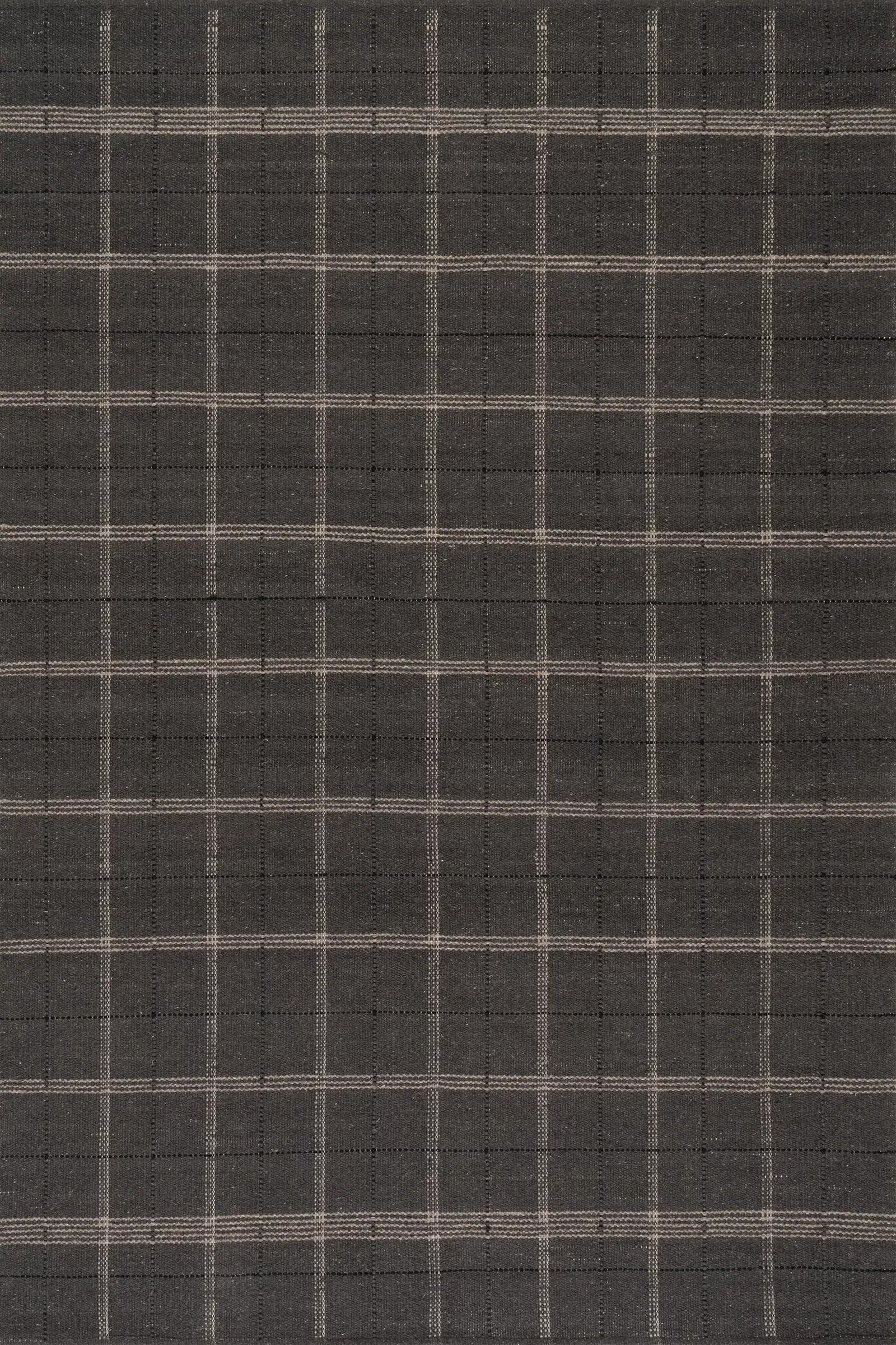 Color: BlackDowning Plaid Wool Rug by Nate Berkus | Grey Grey swatchDowning Plaid Wool Rug by Nat... | Rugs USA