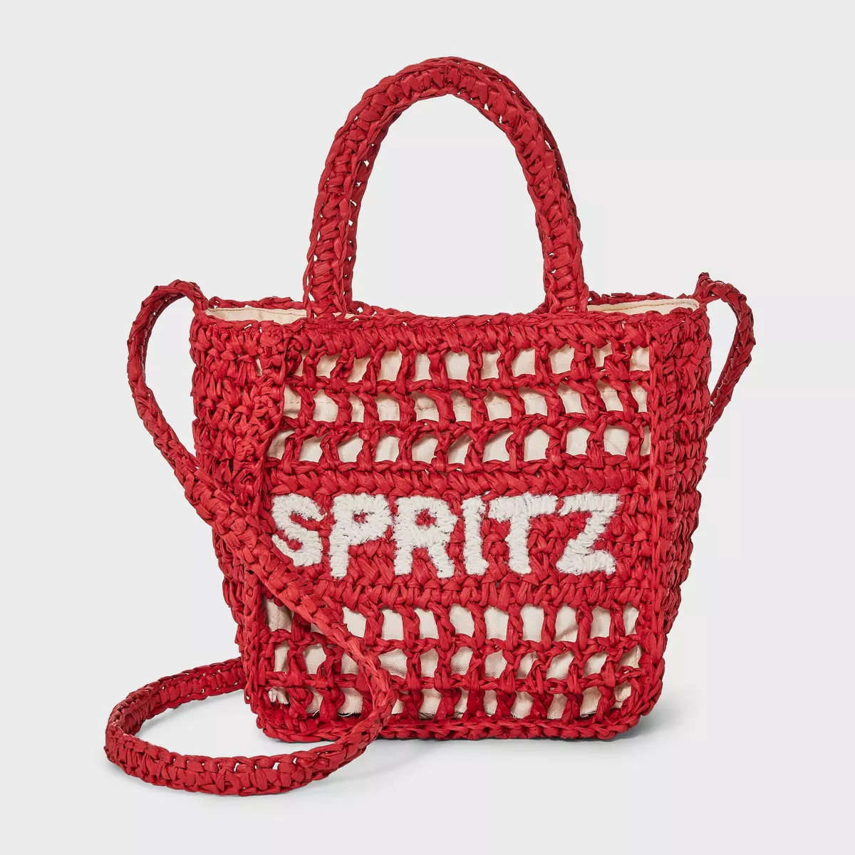 Top Handle Crochet Tote Handbag - Universal Thread™ Red | Target