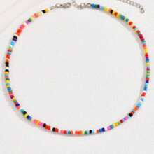 pc Stylish And Elegant Bohemian Style Beaded Necklace Color Random Suitable For Summer Beach Vacation Tourism And Street Wear Jewelry | SHEIN