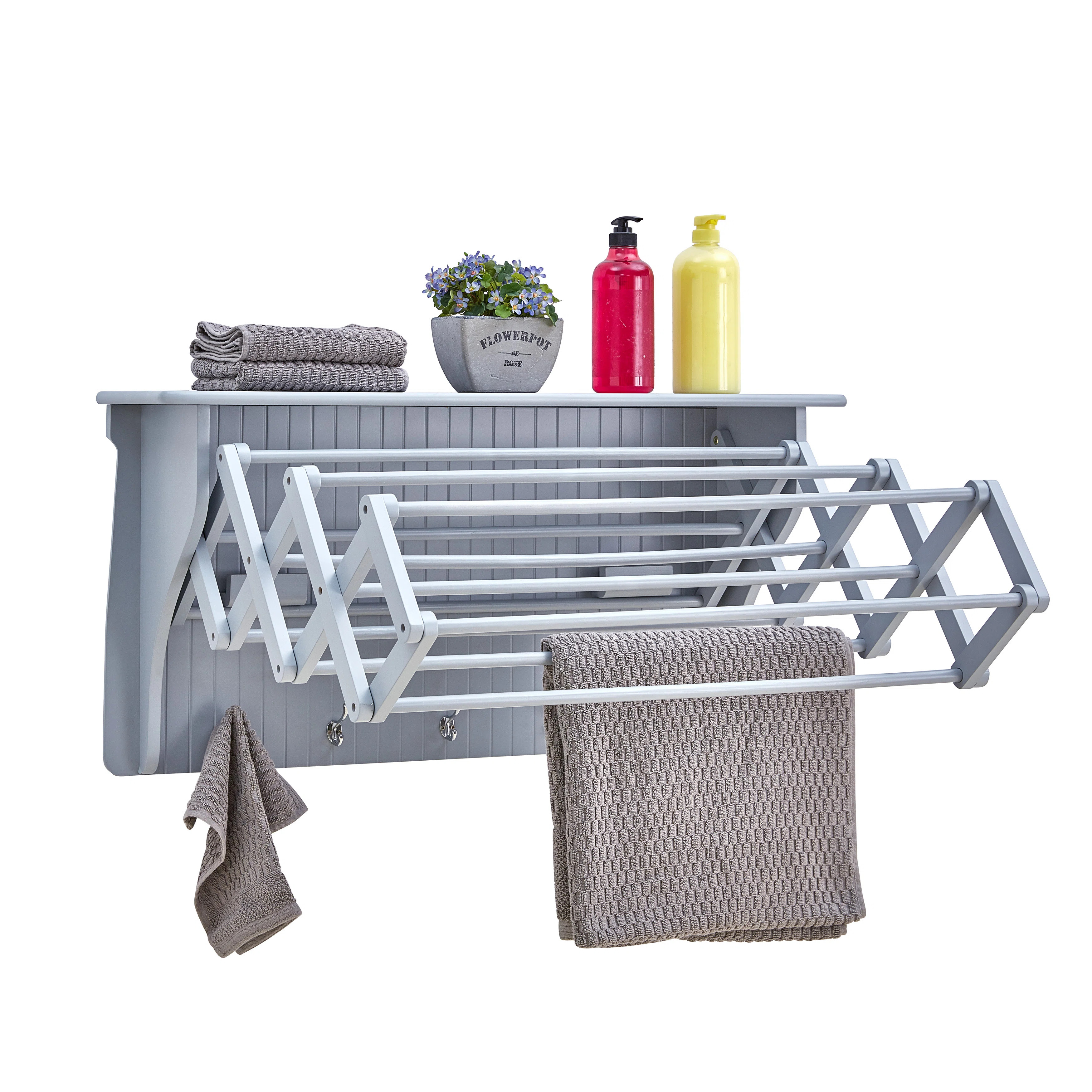 Collapsible Accordion Wall Mounted Drying Rack | Wayfair North America