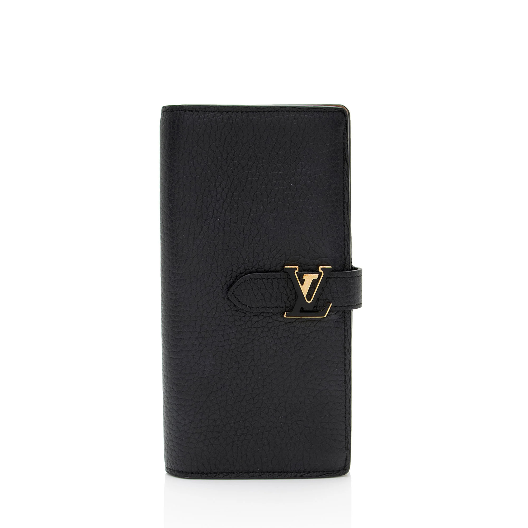 Louis Vuitton Taurillon LV Vertical Wallet | Shop Simon