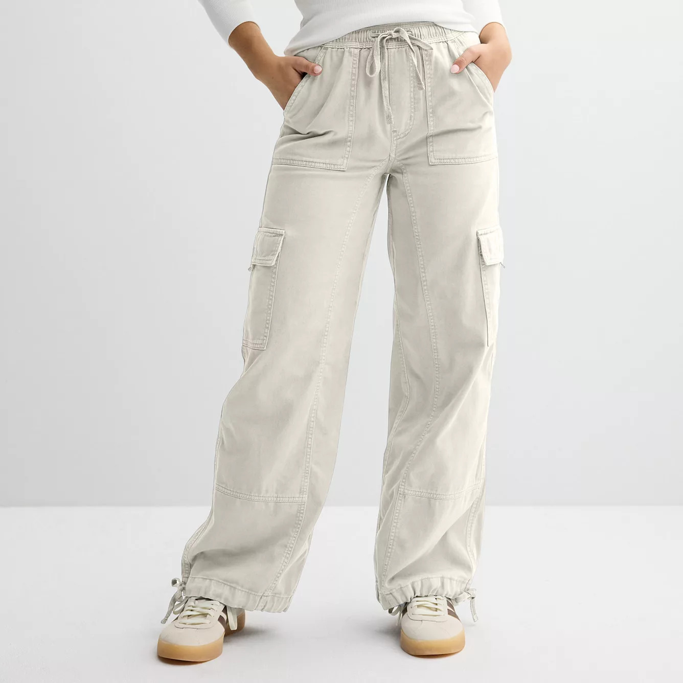 Juniors' SO\u00ae High Rise Pull-On Cargo Baggy Pants | Kohl's
