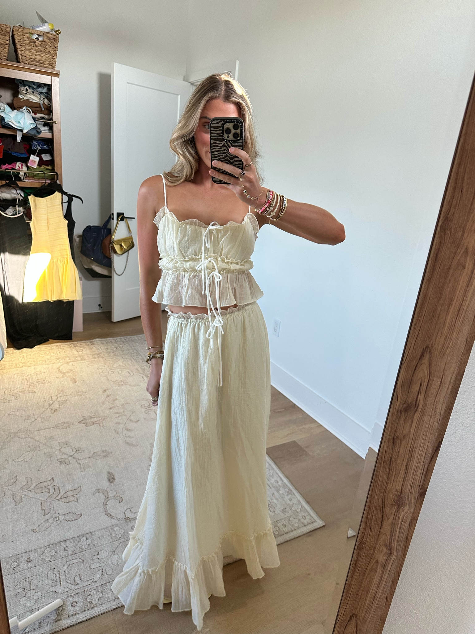 Outfit for my birthday dinner. I’m wearing @12th Tribe  matching set in size XS. Mentally frolic this Summer in the Dahlia Baby Yellow Tank. Made from dainty lightweight fabric with the cutest front tie details, this cropped tank is the Tribes favorite vacation piece. It looks sooo good with jeans, but even better with our matching Dahlia Baby Yellow Maxi Skirt. Celebrate what's left of Spring by looking and feeling cute while the days are still long. My shoes are actually from Walmart.

#LTKootd #LTKdayinmylife #LTKSeasonal
