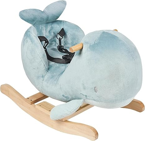 Nattou Rocking Horse Animal for Children, Whale Sally, 10-36 Months, 60 x 30 x 45 cm, Grey, 95021... | Amazon (US)