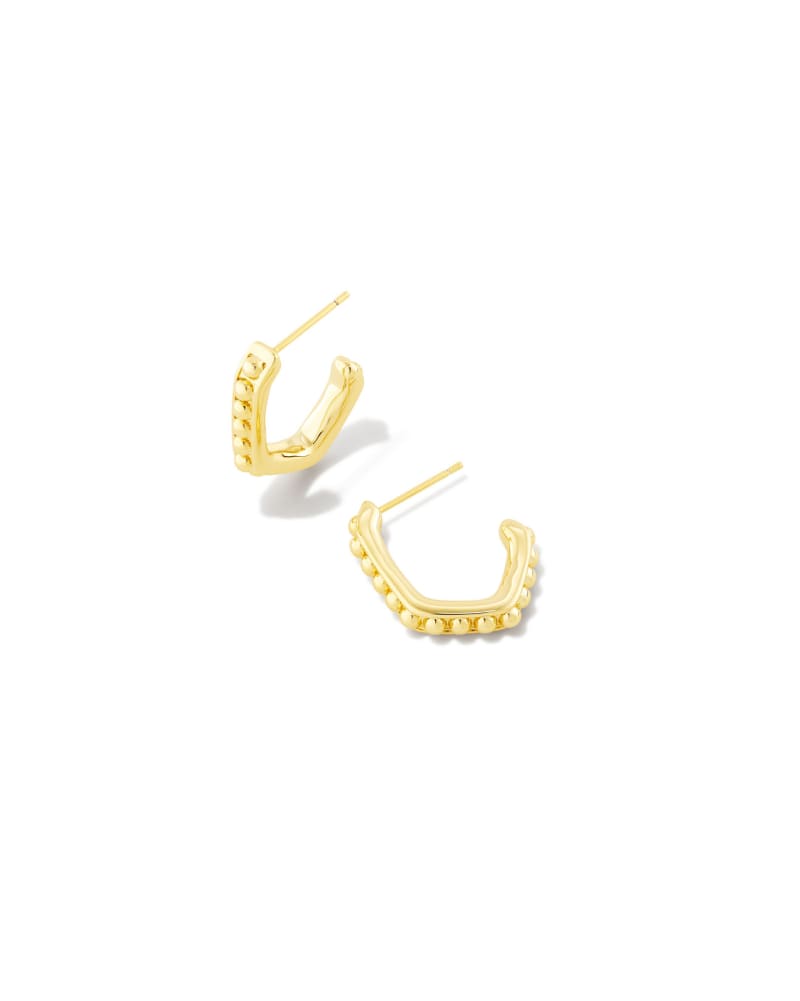 Lonnie Beaded Huggie Earrings in Gold | Kendra Scott