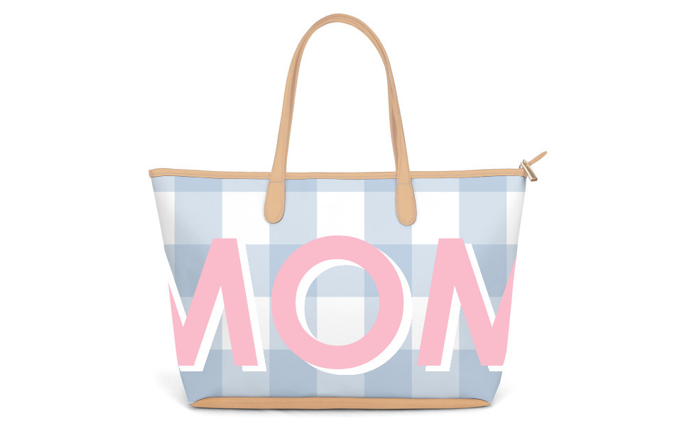 St. Charles Zippered Yacht Tote - Monogram Stripe | Barrington Gifts