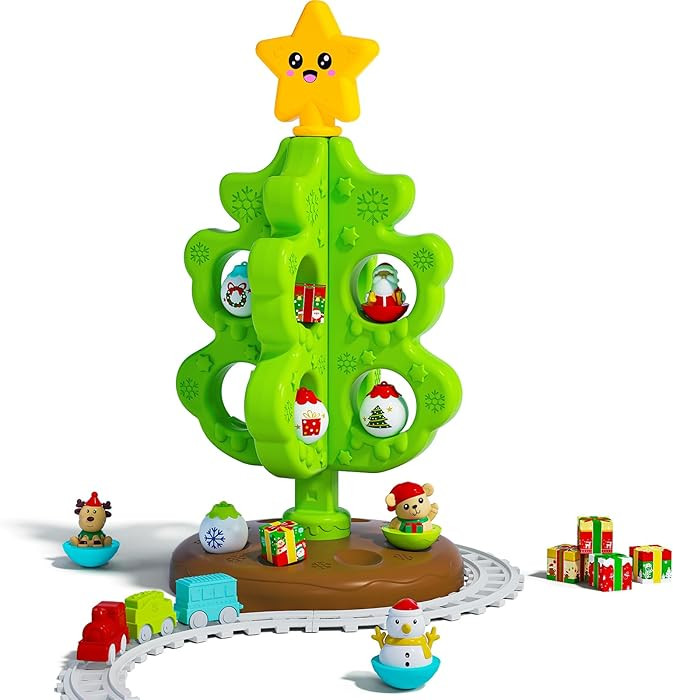 My First Christmas Tree for Toddlers, Montessori Christmas Decoration Toy with Ornaments, Mini Tr... | Amazon (US)