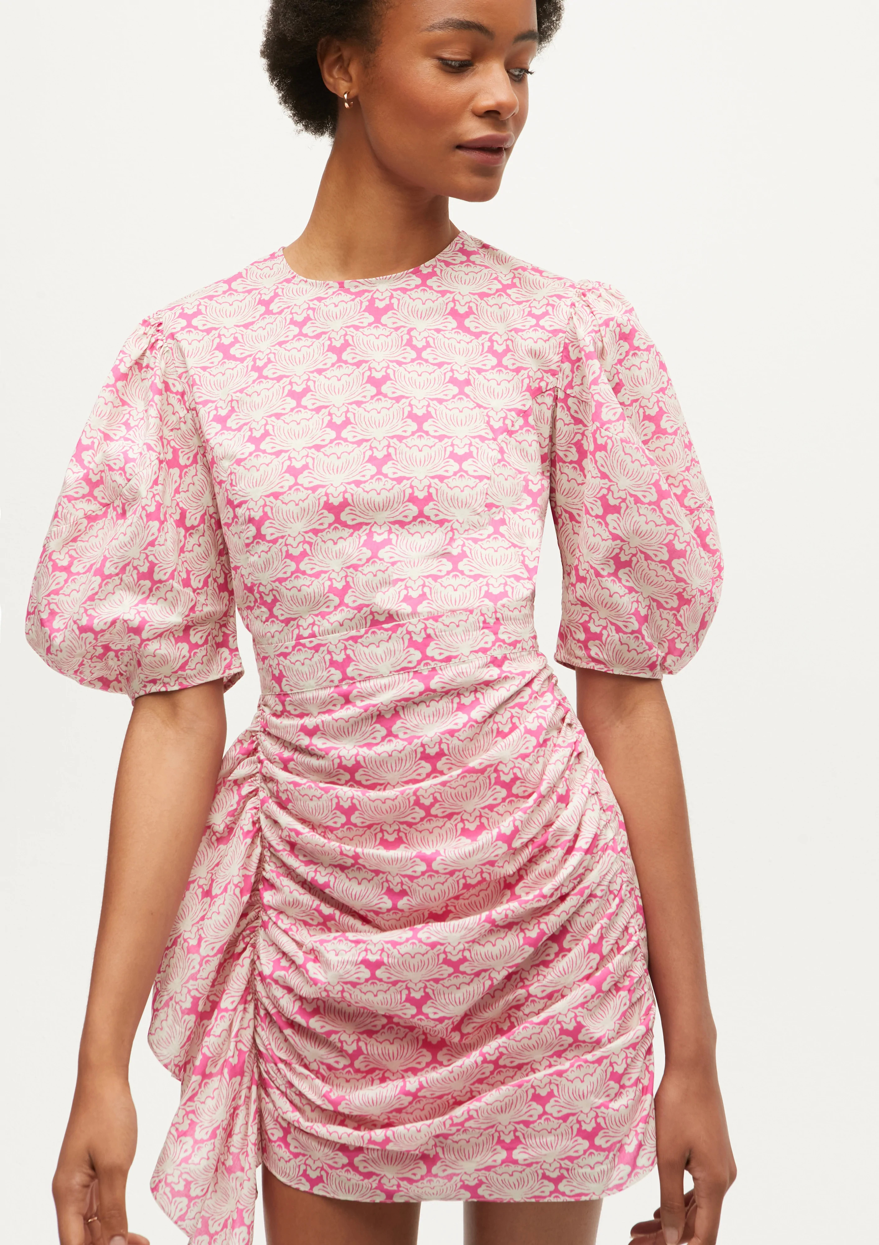 Pink Puff Sleeve Block Print On MAJOR Sale | RHODE