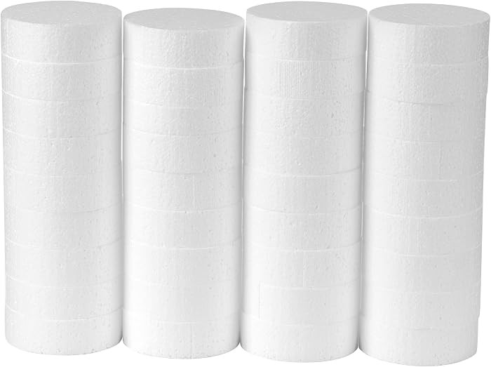 3 Inch Foam Circles for 36-Pack 1 Inch Thick, Crafts, Polystyrene Circles for DIY Crafts School S... | Amazon (US)