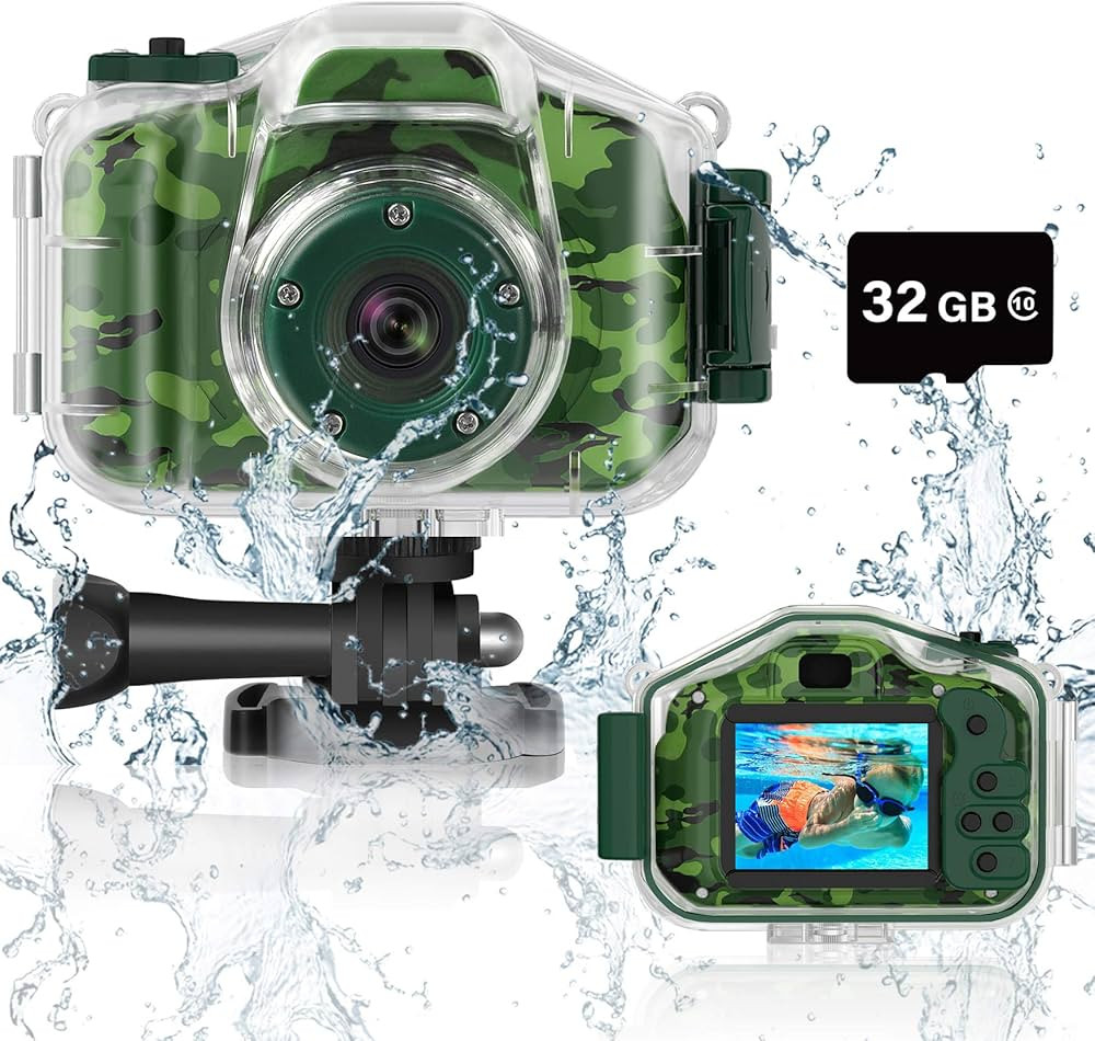 DEKER Waterproof Camera for Kids, Christmas Birthday Gifts for Boys Girls 3-12 Year Old, Mini HD ... | Amazon (US)