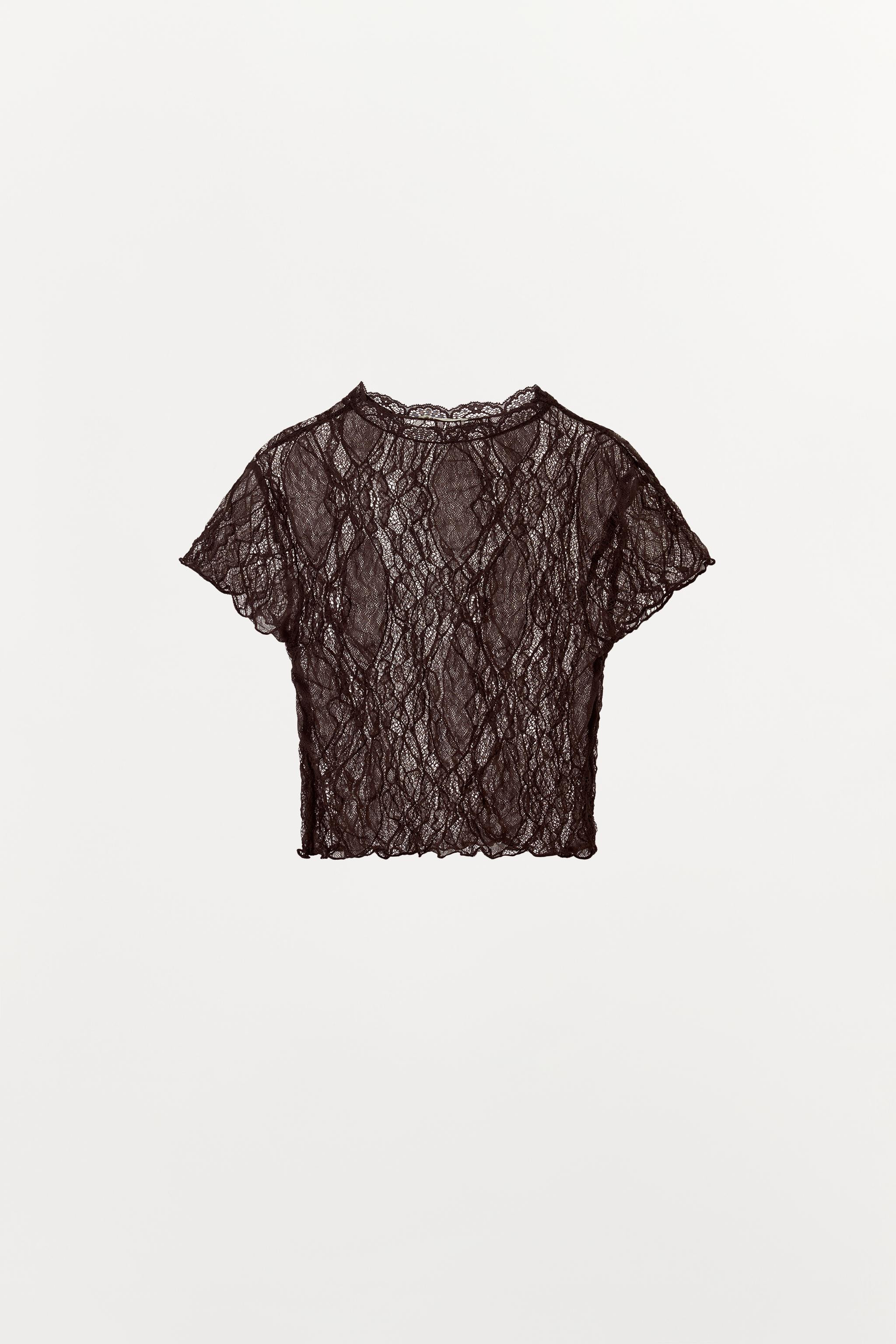 LACE CROP TOP | Zara AU