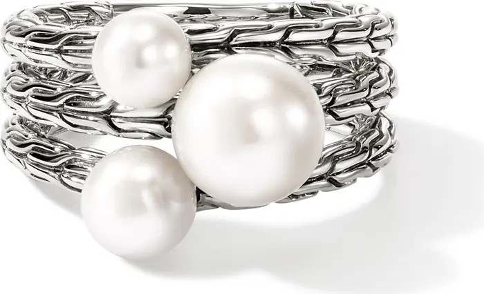 John Hardy JH Essentials Pearl Three Row Ring | Nordstrom | Nordstrom