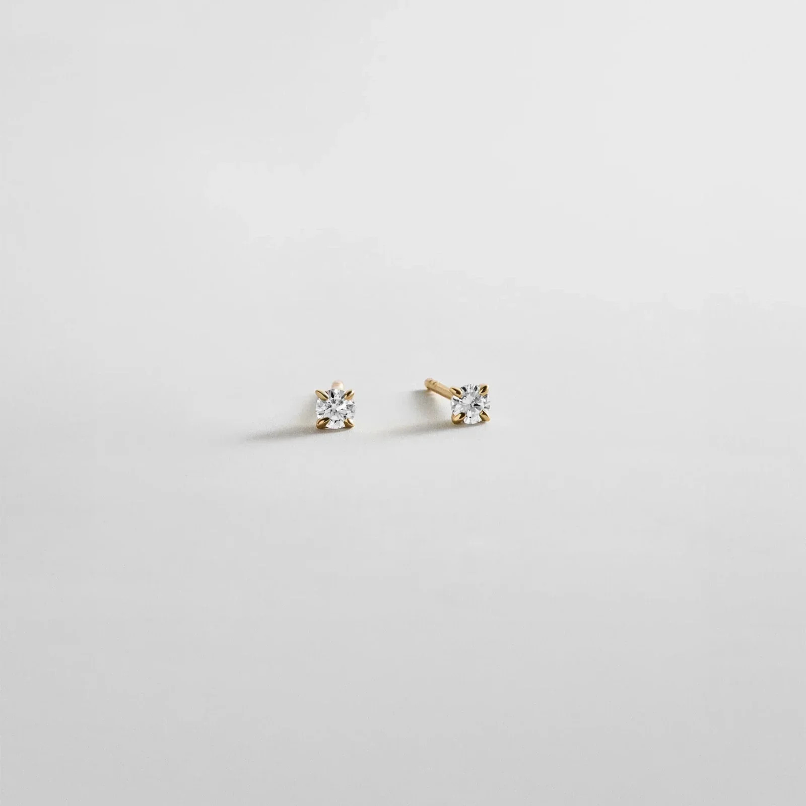 Debra 14K Gold Earrings - Round Stone | BaubleBar