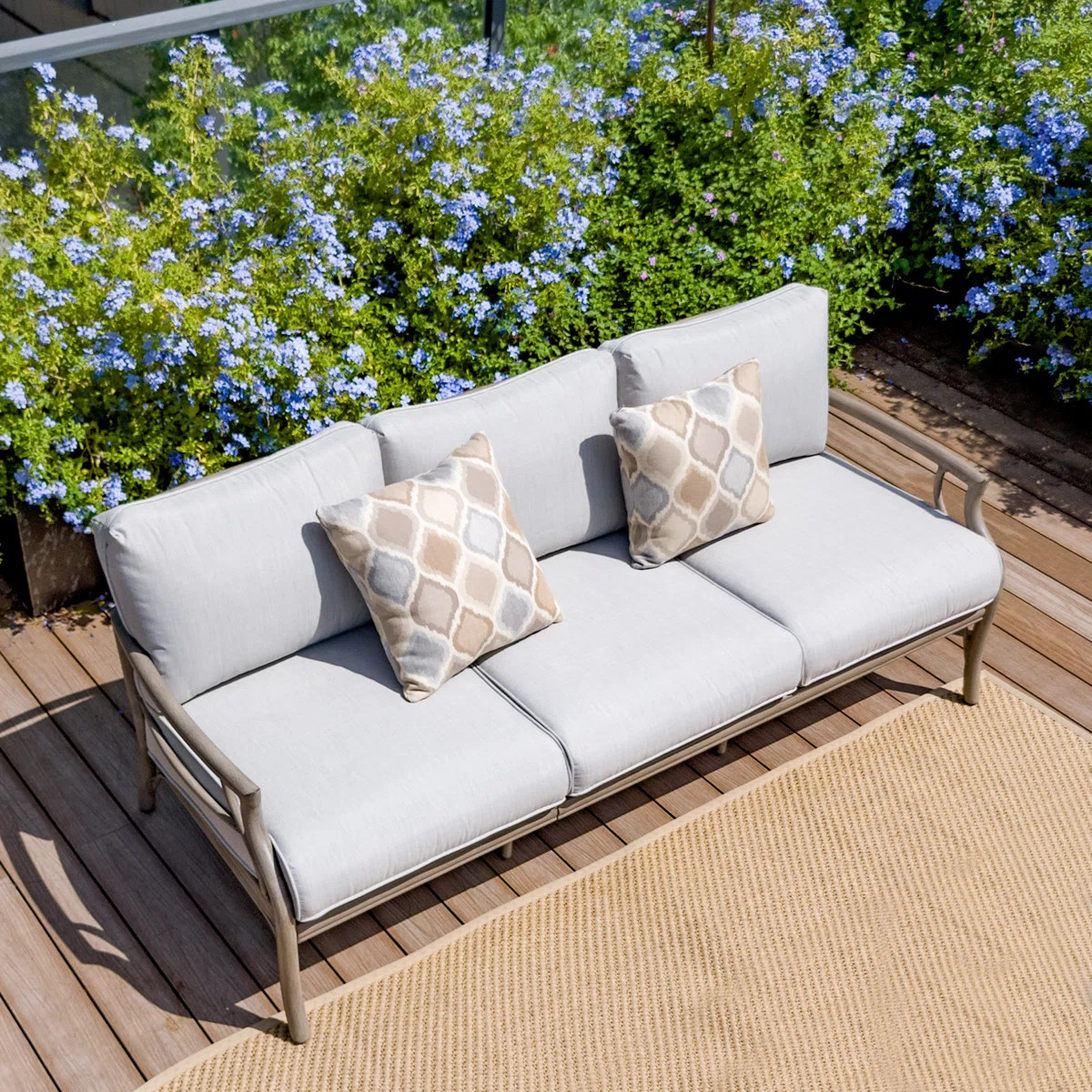 Lamando Patio Aluminum Sofa With Olefin Cushions | Wayfair North America