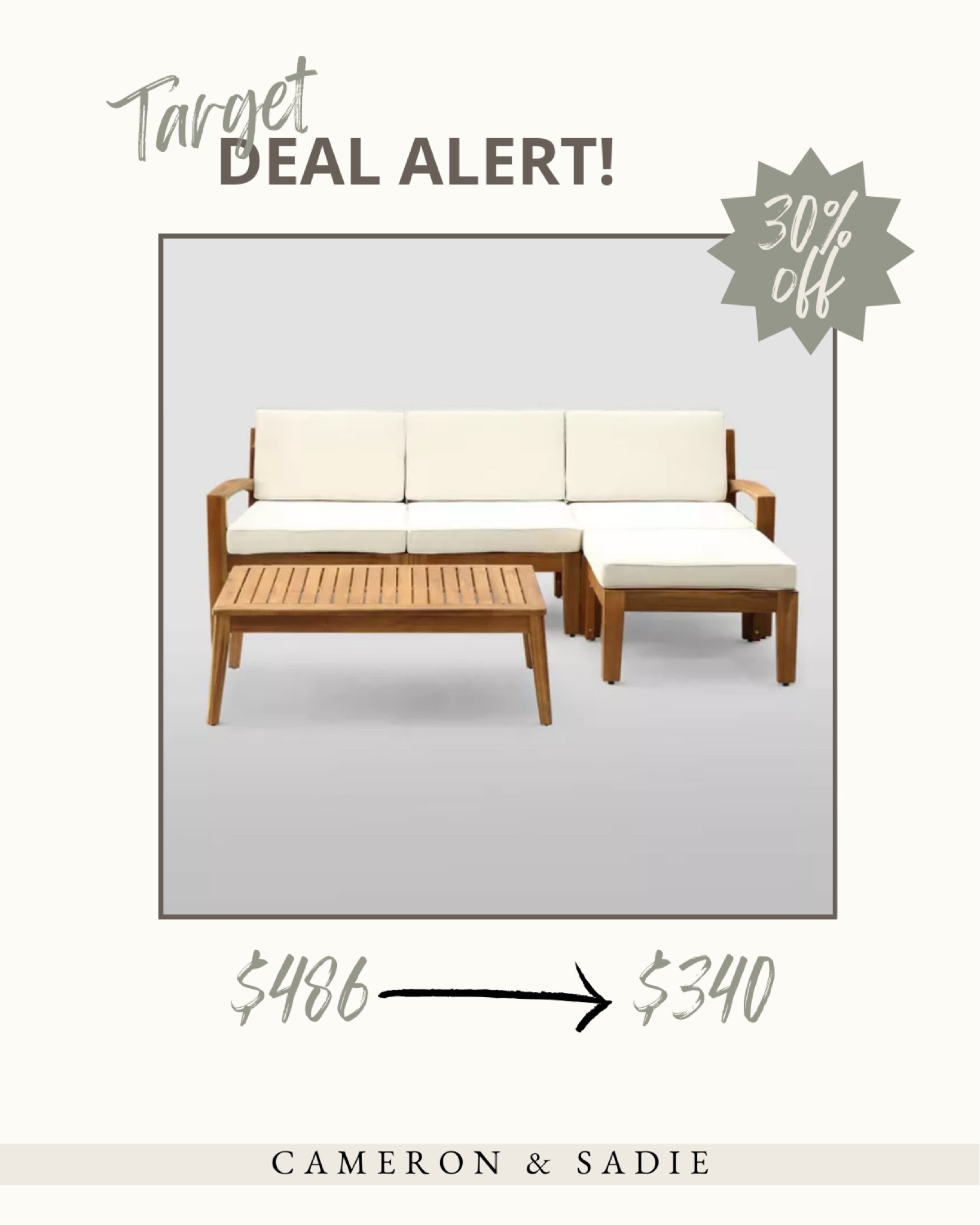 30% off of this cute outdoor sectional from Target! 

#LTKSeasonal #LTKSaleAlert #LTKHome