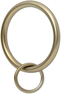 Ivilon Drapery Eyelet Curtain Rings - 1.7" Ring Loop for Hook Pins, Set of 14 - Warm Gold | Amazon (US)