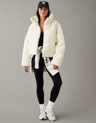 AE Sherpa Puffer Jacket | American Eagle Outfitters (US & CA)