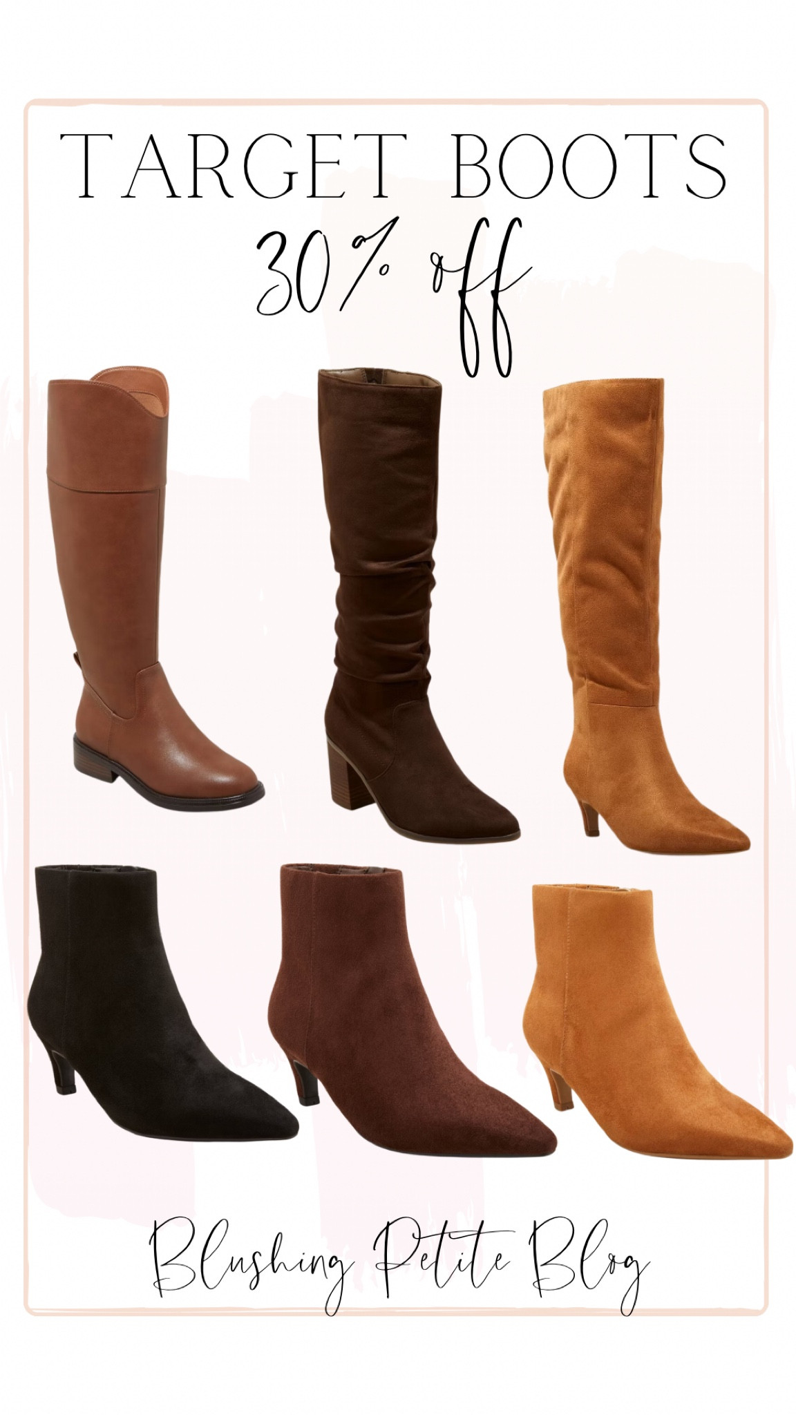 Petite friendly boots 30% at Target 🎯 

#LTKSaleAlert #LTKShoeCrush #LTKSeasonal