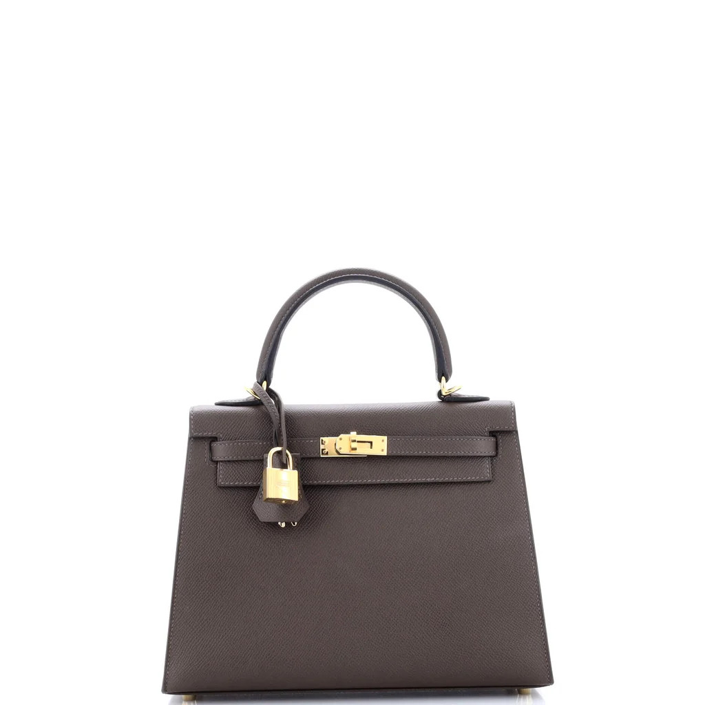 Kelly Handbag Ecorce Epsom with Gold Hardware 25 | Rebag