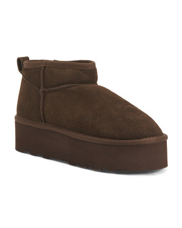 Suede Hippy Platform Booties | TJ Maxx